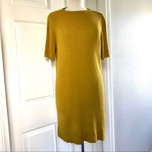 Zara mustard knit dress